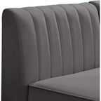 Meridian Furniture, Canapé modulable en velours Alina