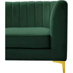 Meridian Furniture, Canapé modulable en velours Alina