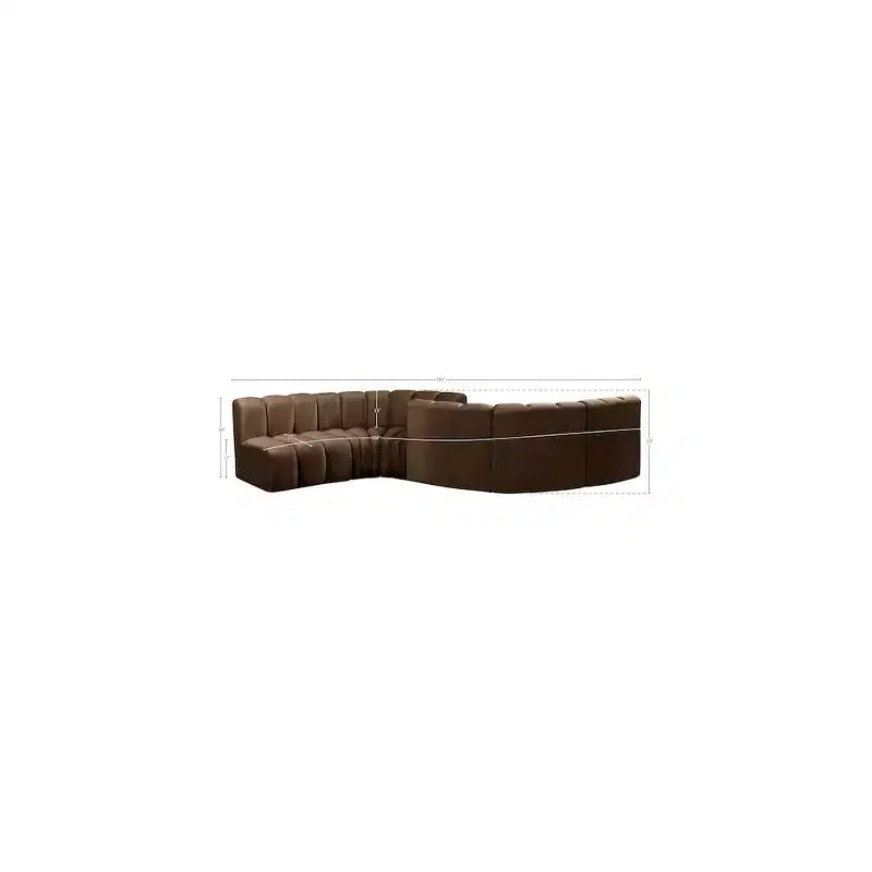 Meridian Furniture, Canapé modulable Arc en velours