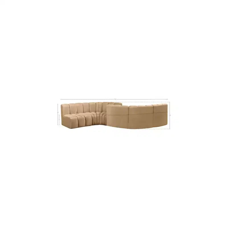 Meridian Furniture, Canapé modulable Arc en velours