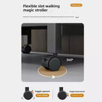 Pied de tour d'ordinateurSupport d'imprimante grand formatChariot de support en métal sous le bureau avec roues pivotantes à 360°, table d'imprimante mobile pour la maison et le bureau