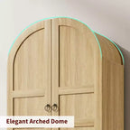 Meuble de cuisine de 72 po de haut avec portes et tiroirs en bois/verre, étagères de rangement en bois, grande armoire autoportante de style ferme pour la salle à manger