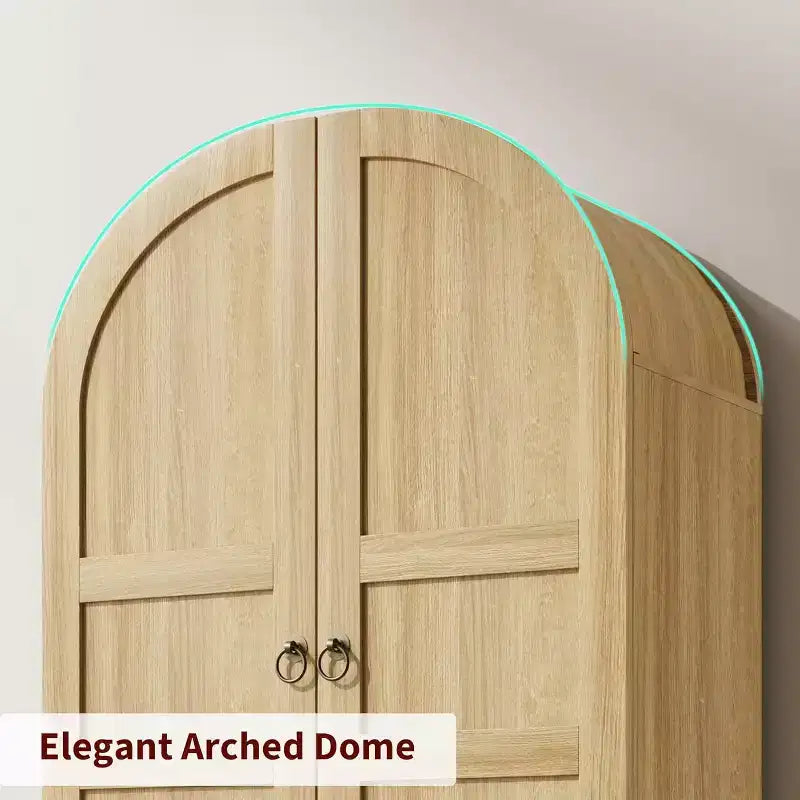 Meuble de cuisine de 72 po de haut avec portes et tiroirs en bois/verre, étagères de rangement en bois, grande armoire autoportante de style ferme pour la salle à manger