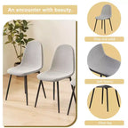 Chaises de salle à manger modernes en lin GDFStudio Selia (lot de 4)