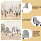 Chaises de salle à manger modernes en lin GDFStudio Selia (lot de 4)