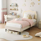 Cadre de lit double en velours COZONY avec tête de lit réglable, lit plateforme de princesse avec lattes en bois, aucun sommier tapissier requis