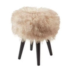 Saro Lifestyle Tabouret en fourrure d'agneau de Mongolie