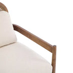 Christopher Knight Home Zuka, Chaises de salle à manger modernes du milieu du siècle en rotin et bois avec coussins (Lot de 2)