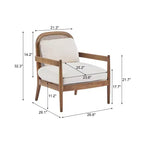 Christopher Knight Home Zuka, Chaises de salle à manger modernes du milieu du siècle en rotin et bois avec coussins (Lot de 2)