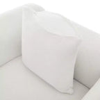 Fauteuil d'appoint moderne du milieu du siècle avec tissu en laine d'agneau, chaises de salon rembourrées avec coussin lombaire - Morden Fort