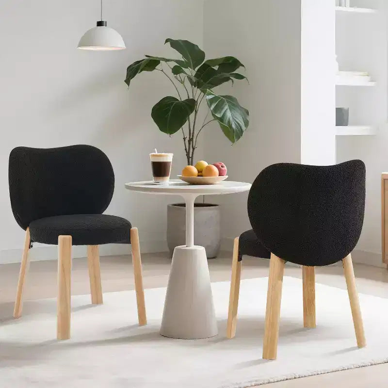 Mignonne Chaise Coiffeuse avec Dossier Cœur, Tabouret de Maquillage Moderne en Tissu Teddy pour Chambre, Bureau, Salle à Manger et Salon