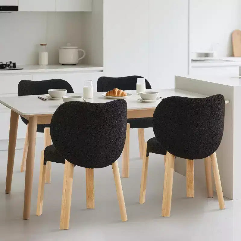 Mignonne Chaise Coiffeuse avec Dossier Cœur, Tabouret de Maquillage Moderne en Tissu Teddy pour Chambre, Bureau, Salle à Manger et Salon