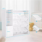 Meuble de rangement pour jouets pour enfants avec 8 bacs amovibles et étagère, grande malle à jouets pour salle d'étude, chambre à coucher, chambre d'enfant, salle de classe et nurserie