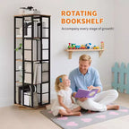 Étagère de rangement rotative en métal Acekool à 4 niveaux, avec roulement à billes à 360°, organiseur d'angle, style industriel