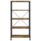 Coaster, Analiese bibliothèque 4 étagères 160 cm Rustic Nutmeg
