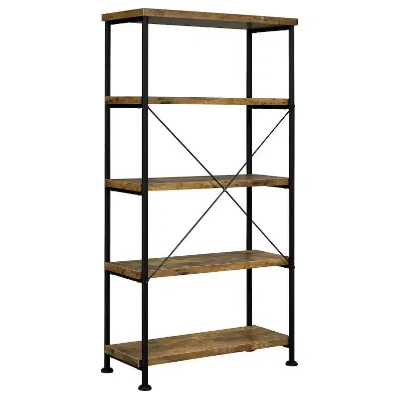 Coaster, Analiese bibliothèque 4 étagères 160 cm Rustic Nutmeg