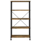 Coaster, Analiese bibliothèque 4 étagères 160 cm Rustic Nutmeg
