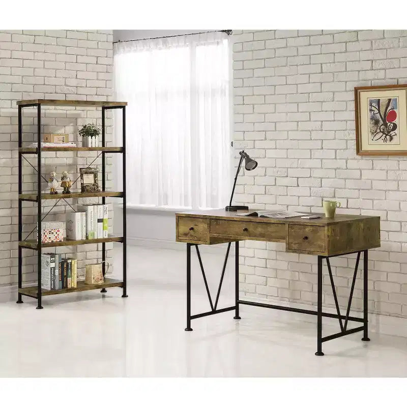 Coaster, Analiese bibliothèque 4 étagères 160 cm Rustic Nutmeg