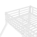 Lit superposé métallique Twin XL sur Queen pour adolescents et adultes, gain de place et sans sommier requis, noir