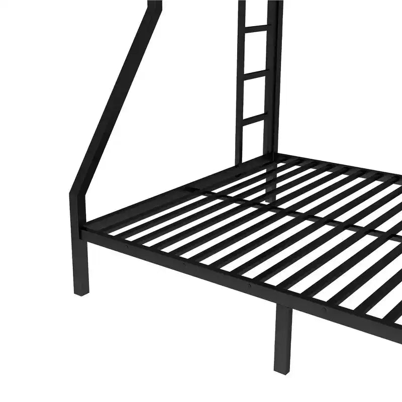 Lit superposé métallique Twin XL sur Queen pour adolescents et adultes, gain de place et sans sommier requis, noir