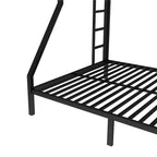 Lit superposé métallique Twin XL sur Queen pour adolescents et adultes, gain de place et sans sommier requis, noir