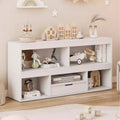 Toy Storage Organizer, 6 Cubes Kids Bookshelf Wooden Storage Cabinet, Playhouse Shelves Cabinet for Playroom, Classroom, Nursery, Kids Room