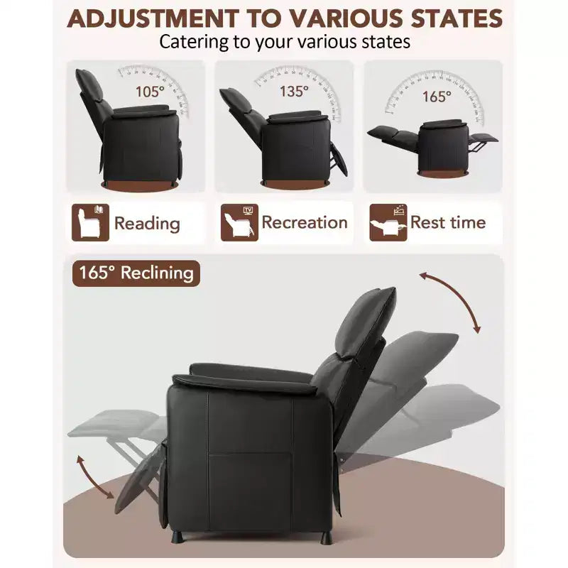 Fauteuil inclinable électrique pour salon, fauteuil inclinable avec télécommande et poches latérales