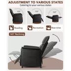 Fauteuil inclinable électrique pour salon, fauteuil inclinable avec télécommande et poches latérales