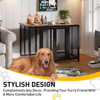 Cage pour chien, chenil en métal robuste de 119x79 cm - Meuble multifonctionnel avec rangement et ouverture par le haut pour animaux de taille moyenne/grande