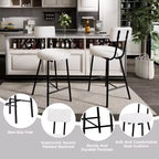 Tabourets de Bar avec Dossier Lot de 4, Tabourets Hauts de Cuisine, Chaises de Bar avec Dossier, Siège Industriel pour Salle à Manger Cuisine Bar
