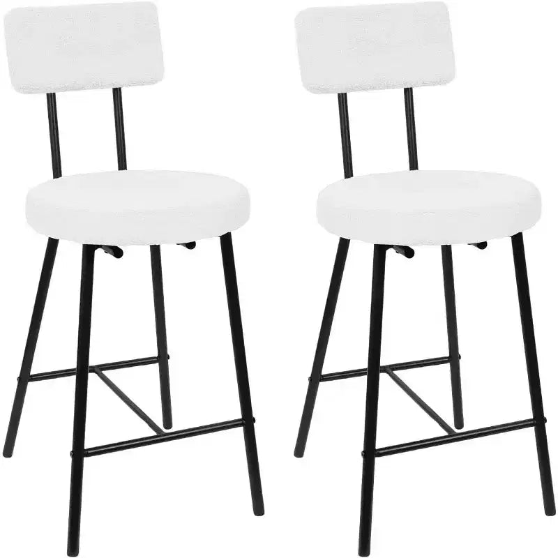 Tabourets de Bar avec Dossier Lot de 4, Tabourets Hauts de Cuisine, Chaises de Bar avec Dossier, Siège Industriel pour Salle à Manger Cuisine Bar
