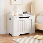 Banc de rangement décoratif Acekool, coffre d'entrée double usage avec charnière de sécurité