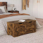 Banc de rangement décoratif Acekool, coffre d'entrée double usage avec charnière de sécurité