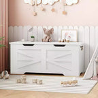 Banc de rangement décoratif Acekool, coffre d'entrée double usage avec charnière de sécurité