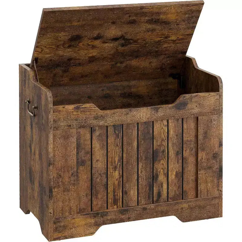 Banc de rangement décoratif Acekool, coffre d'entrée double usage avec charnière de sécurité
