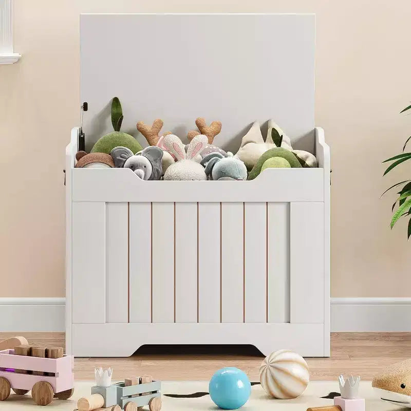 Banc de rangement décoratif Acekool, coffre d'entrée double usage avec charnière de sécurité