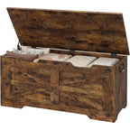 Banc de rangement décoratif Acekool, coffre d'entrée double usage avec charnière de sécurité