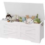 Banc de rangement décoratif Acekool, coffre d'entrée double usage avec charnière de sécurité