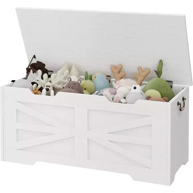 Banc de rangement décoratif Acekool, coffre d'entrée double usage avec charnière de sécurité