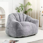 Fauteuil de sol moderne Okak en fausse fourrure moelleuse avec accoudoirs, canapé-lit en mousse haute densité pour salon, chambre à coucher