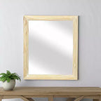 Miroir décoratif HomeRoots 20 en bois massif naturel