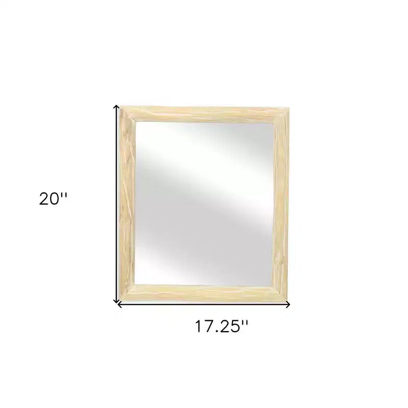 Miroir décoratif HomeRoots 20 en bois massif naturel