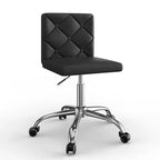 Chaise de bureau sans accoudoirs VECELO en cuir PU, réglable en hauteur et pivotante à 360° pour la maison ou le bureau