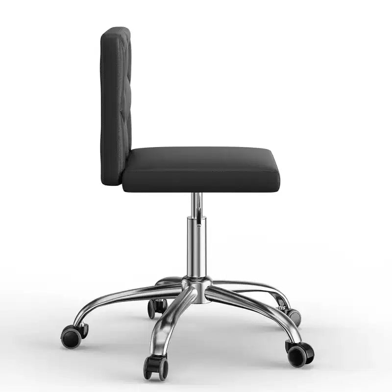 Chaise de bureau sans accoudoirs VECELO en cuir PU, réglable en hauteur et pivotante à 360° pour la maison ou le bureau