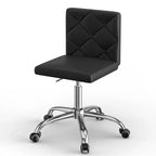 Chaise de bureau sans accoudoirs VECELO en cuir PU, réglable en hauteur et pivotante à 360° pour la maison ou le bureau