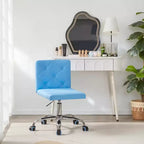 Chaise de bureau sans accoudoirs VECELO en cuir PU, réglable en hauteur et pivotante à 360° pour la maison ou le bureau