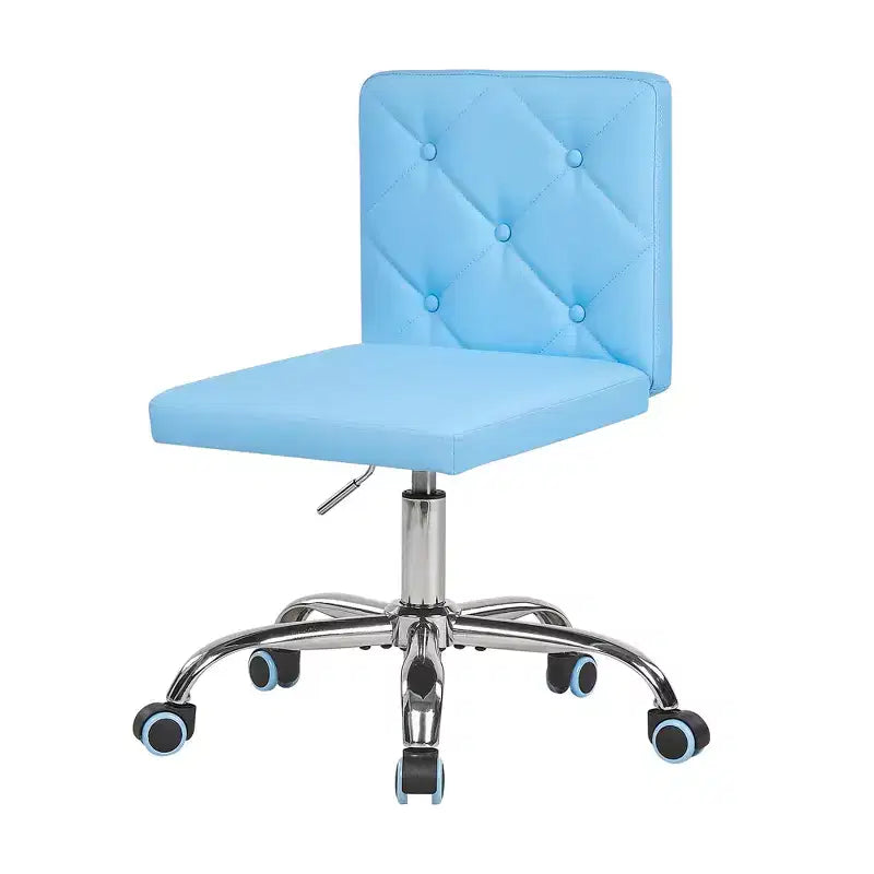 Chaise de bureau sans accoudoirs VECELO en cuir PU, réglable en hauteur et pivotante à 360° pour la maison ou le bureau