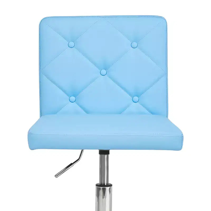 Chaise de bureau sans accoudoirs VECELO en cuir PU, réglable en hauteur et pivotante à 360° pour la maison ou le bureau