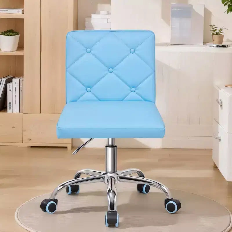 Chaise de bureau sans accoudoirs VECELO en cuir PU, réglable en hauteur et pivotante à 360° pour la maison ou le bureau
