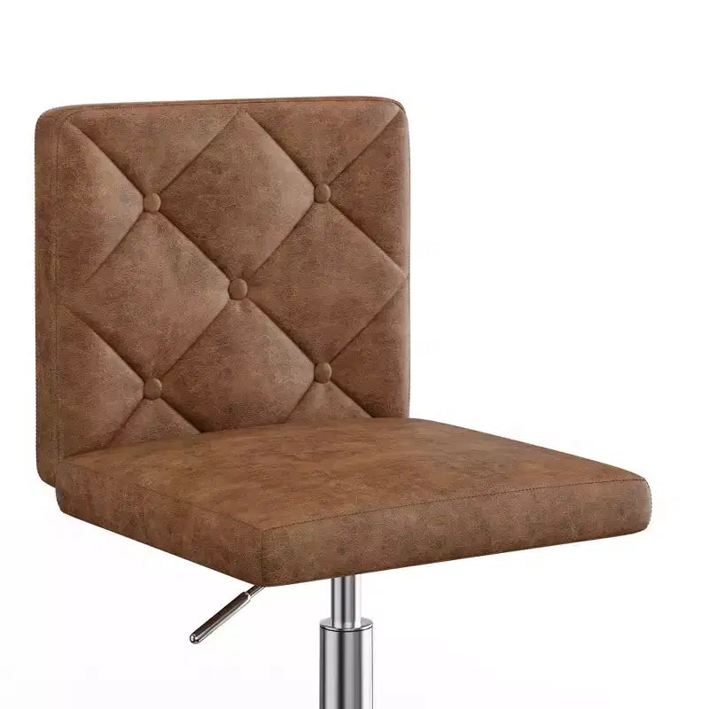 Chaise de bureau sans accoudoirs VECELO en cuir PU, réglable en hauteur et pivotante à 360° pour la maison ou le bureau